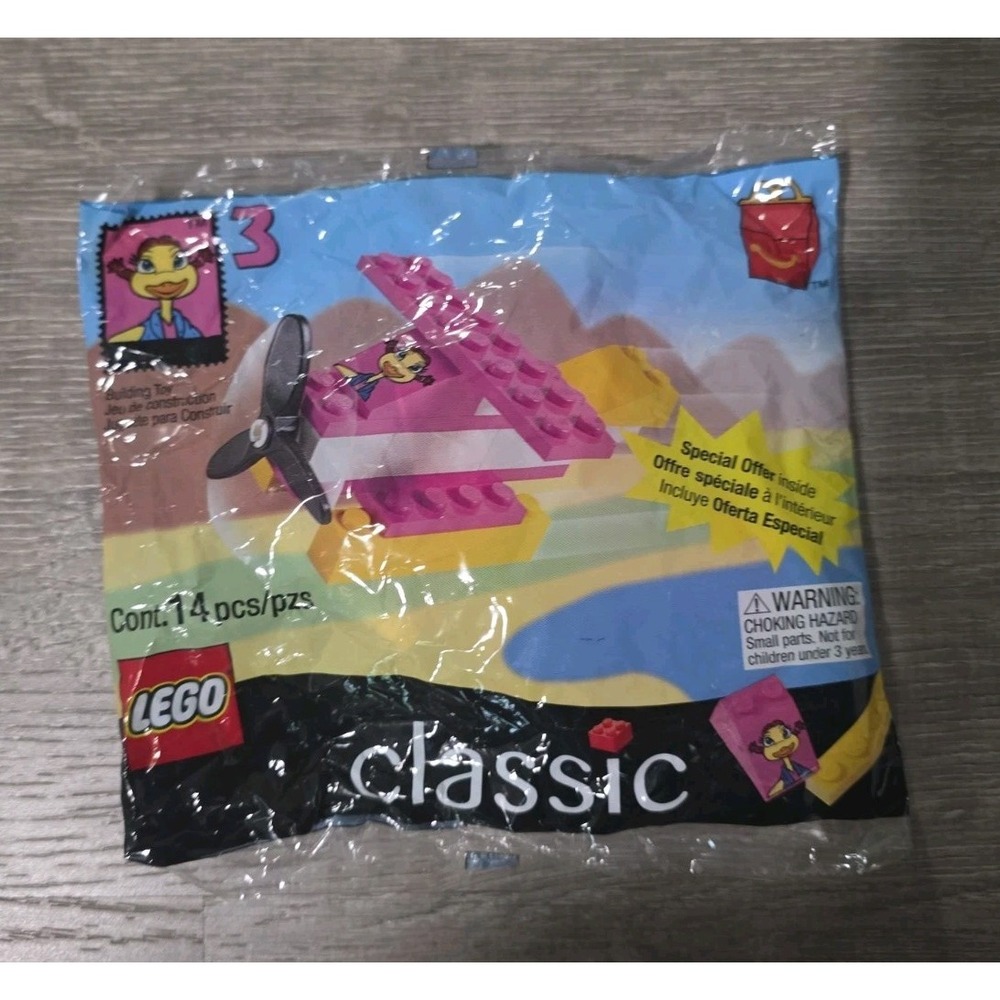 MC DONALDS HAPPY MEAL TOY LEGO 1999~#3 AIRPLANE BIRDIE 14 PC New